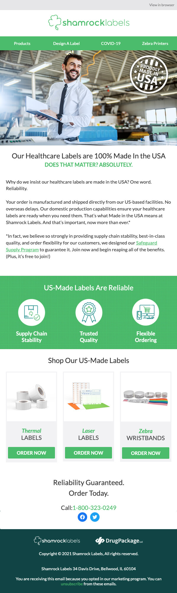 Tuna Traffic Email Marketing Shamrock Labels